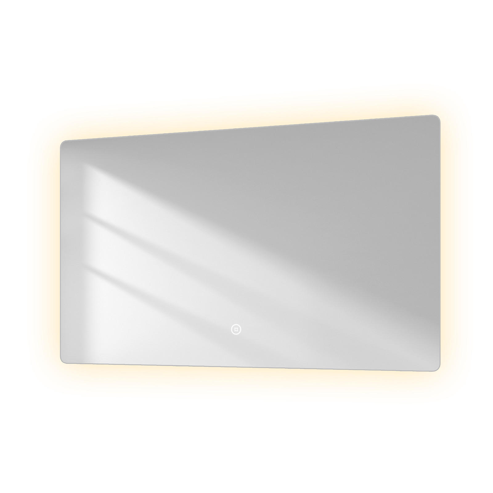 BADSPIEGEL mit Touch-Schalter Beleuchtung Rechteckig 100/60 cm - Weiß, Glas (60/3/100cm) - EMKE