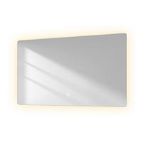 BADSPIEGEL mit Touch-Schalter Beleuchtung Rechteckig 100/60 cm - Weiß, Glas (60/3/100cm) - EMKE