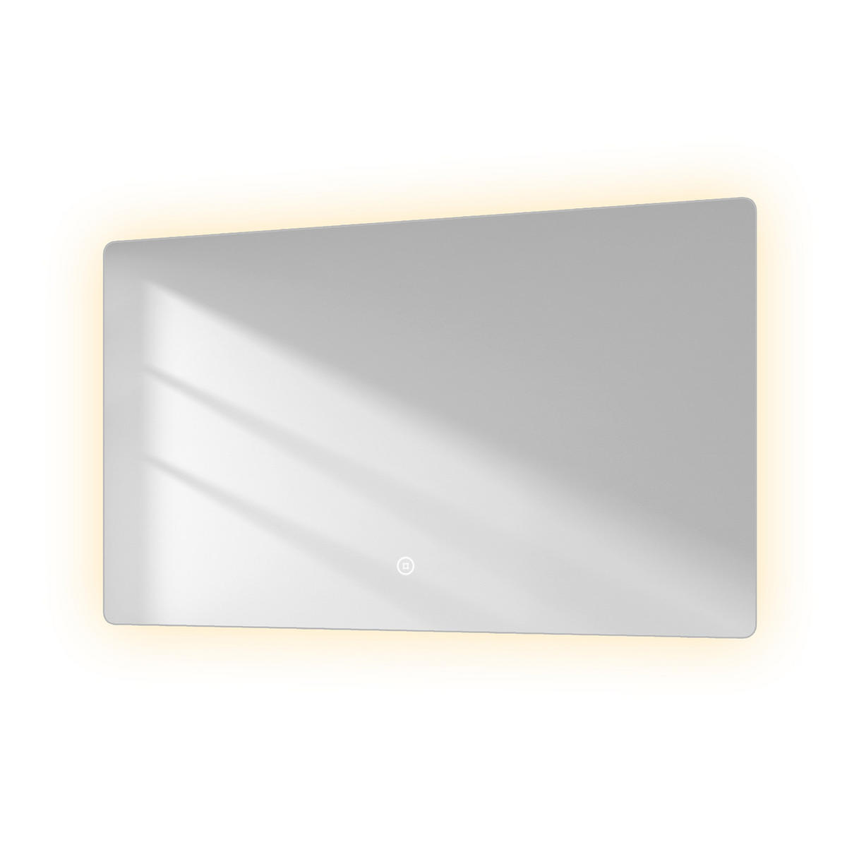 BADSPIEGEL mit Touch-Schalter Beleuchtung Rechteckig 100/60 cm - Weiß, Glas (60/3/100cm) - EMKE