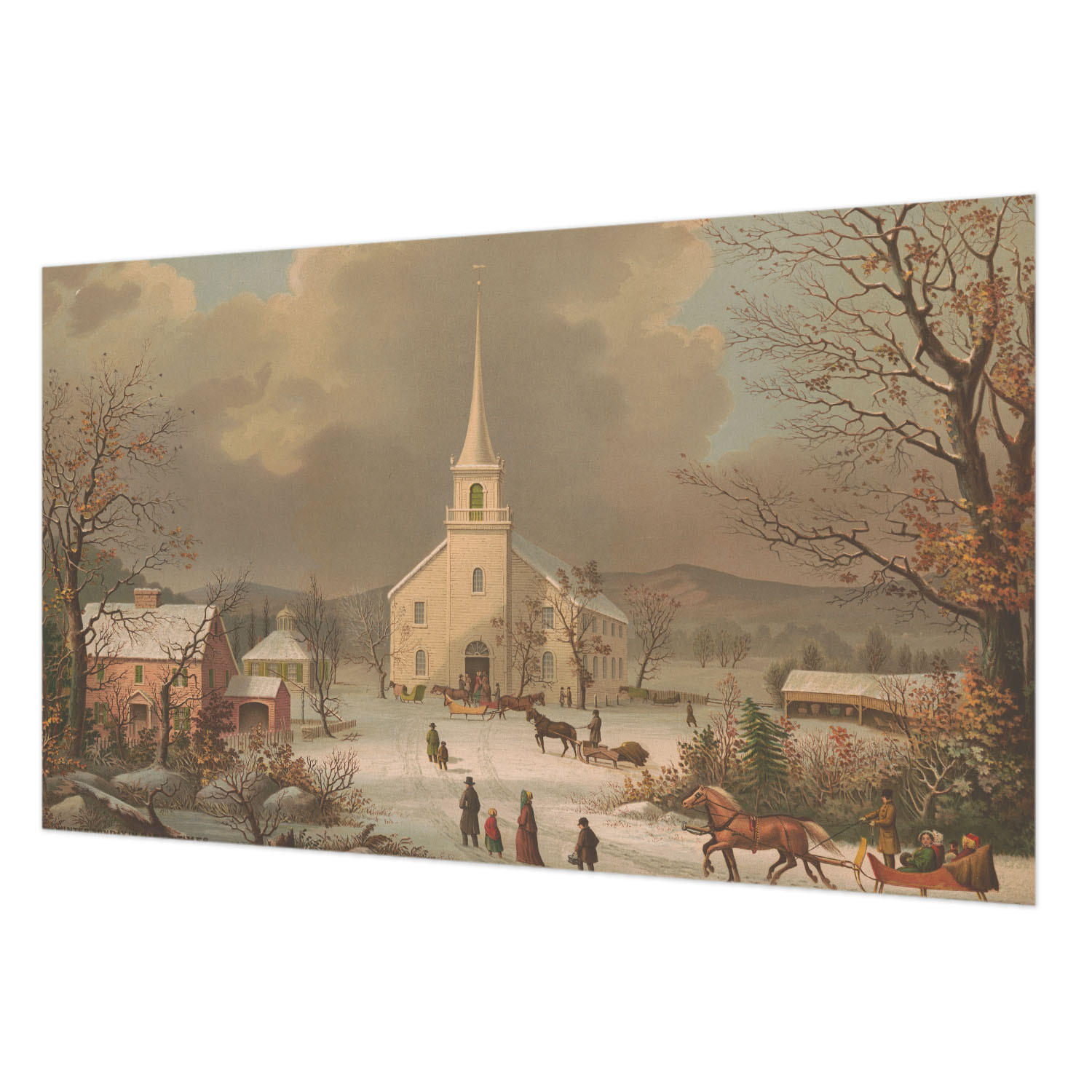 FOTOTAPETE 416x254 cm - Winterlandschaft - Braun, Textil (416/254cm) - Wallfluent