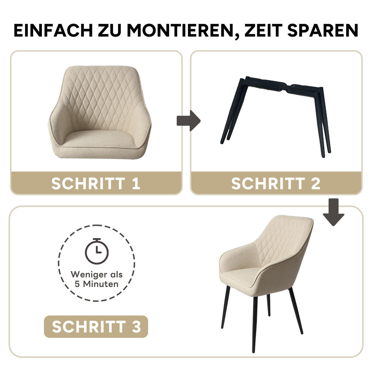 ARMLEHNSTUHL-SET 2 Stück in Stoff(YZ8) - Weiß, Textil (59/78/65cm) - HOMAVO