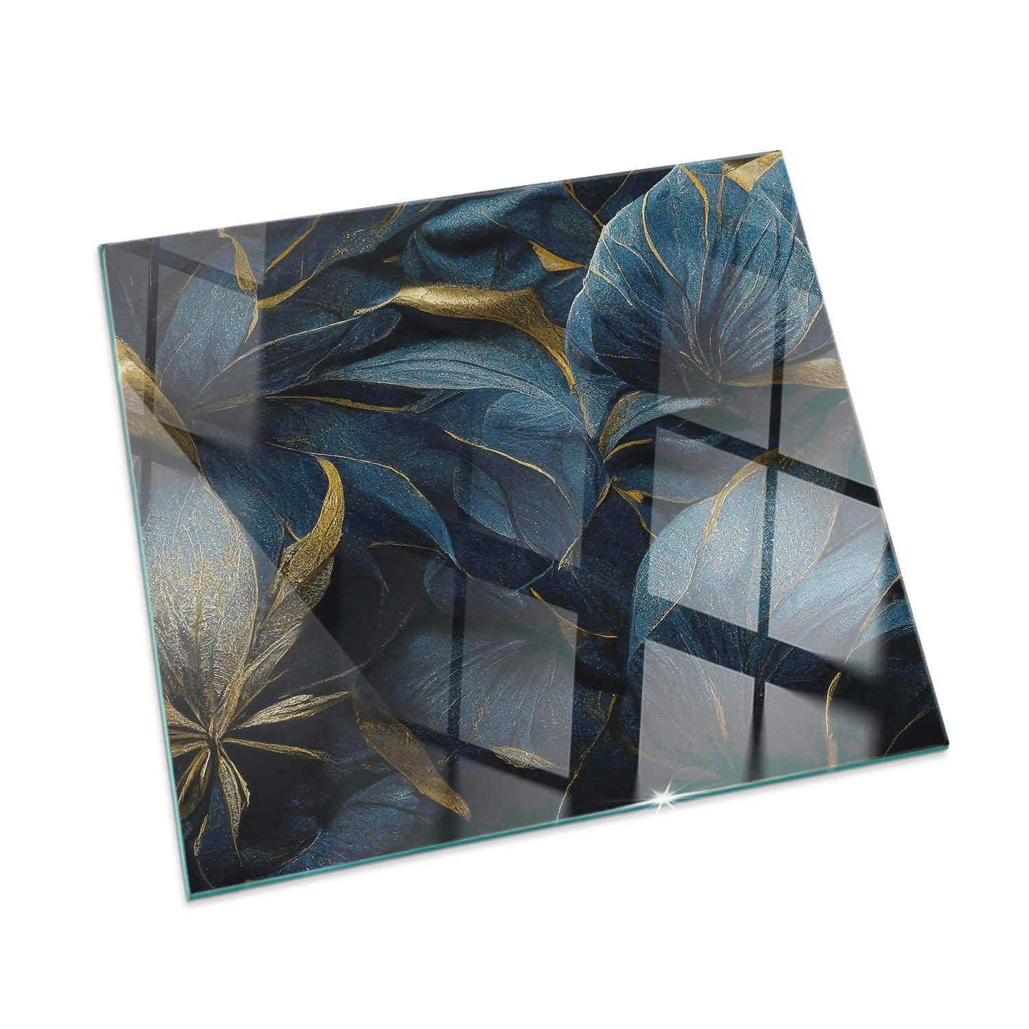 ArtPrintCave Glasplatte Dunkelblau 50x50x0.4 cm