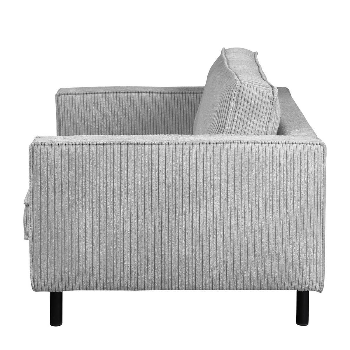 XL SESSEL - Hellgrau/Schwarz, Textil/Metall (117/81/96cm) - home24
