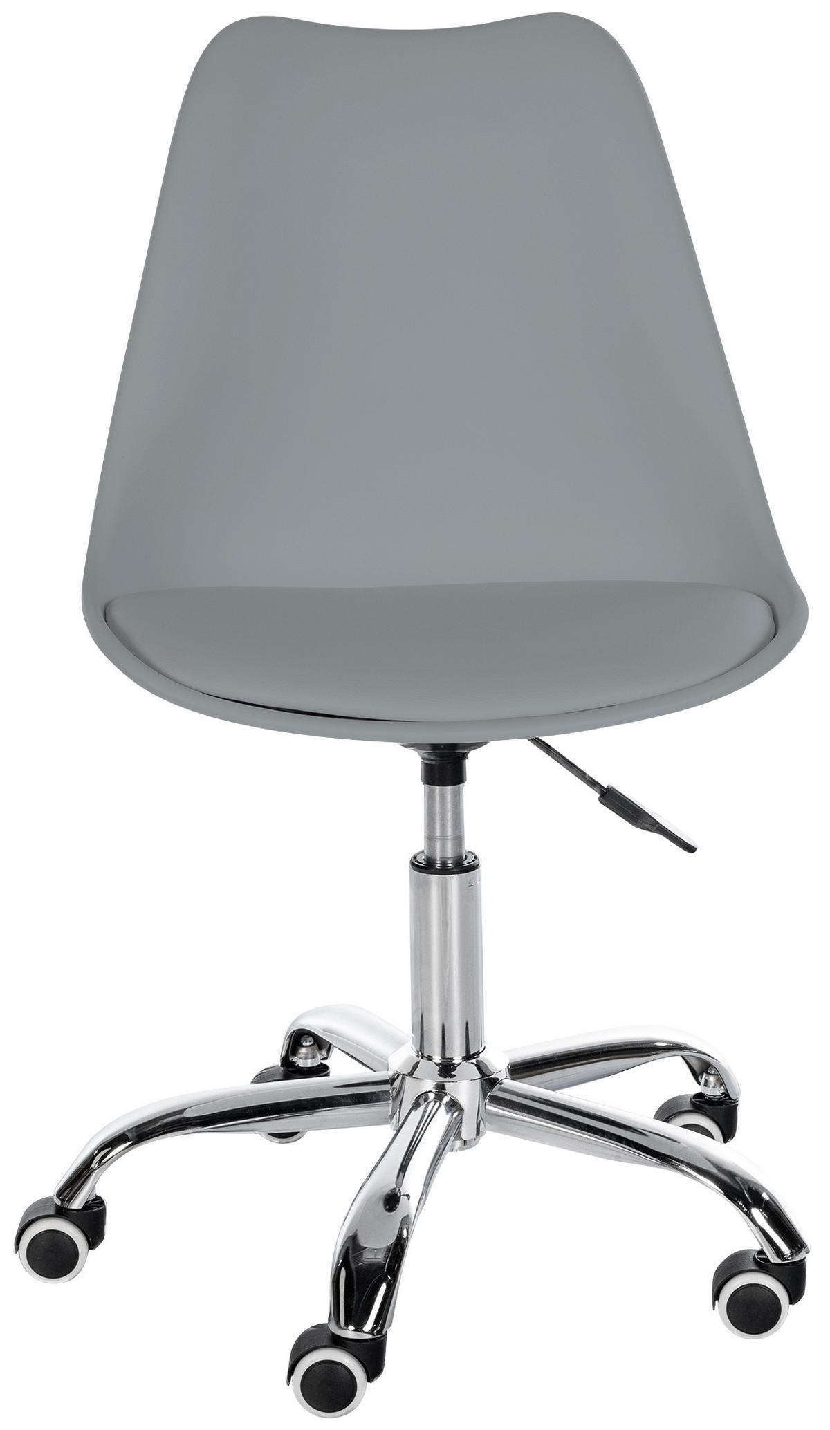 HOCKER Kunststoff grau - Chromfarben/Grau, Kunststoff/Metall (51/78/55cm) - CLP