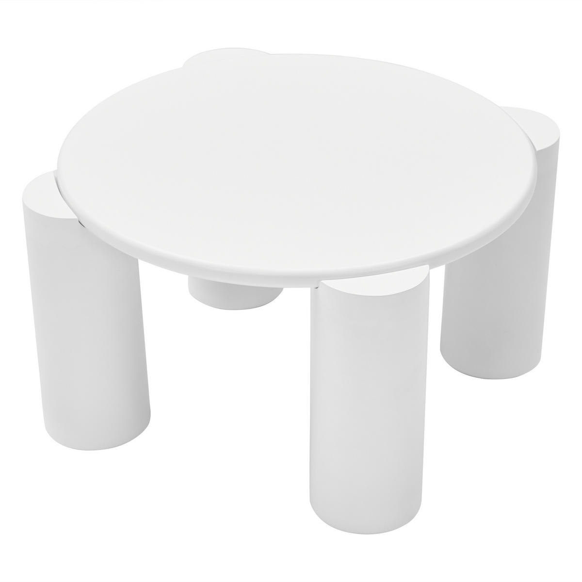 COUCHTISCH White Cloud Weiß Modern 4 Beine Rundkante Balkon Terrasse - Weiß, Holz (45.72/41.28/40.64cm) - FLIEKS