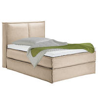 BOXSPRINGBETT mit Kopfteil - Premium - Beige, Textil (140/220cm) - home24