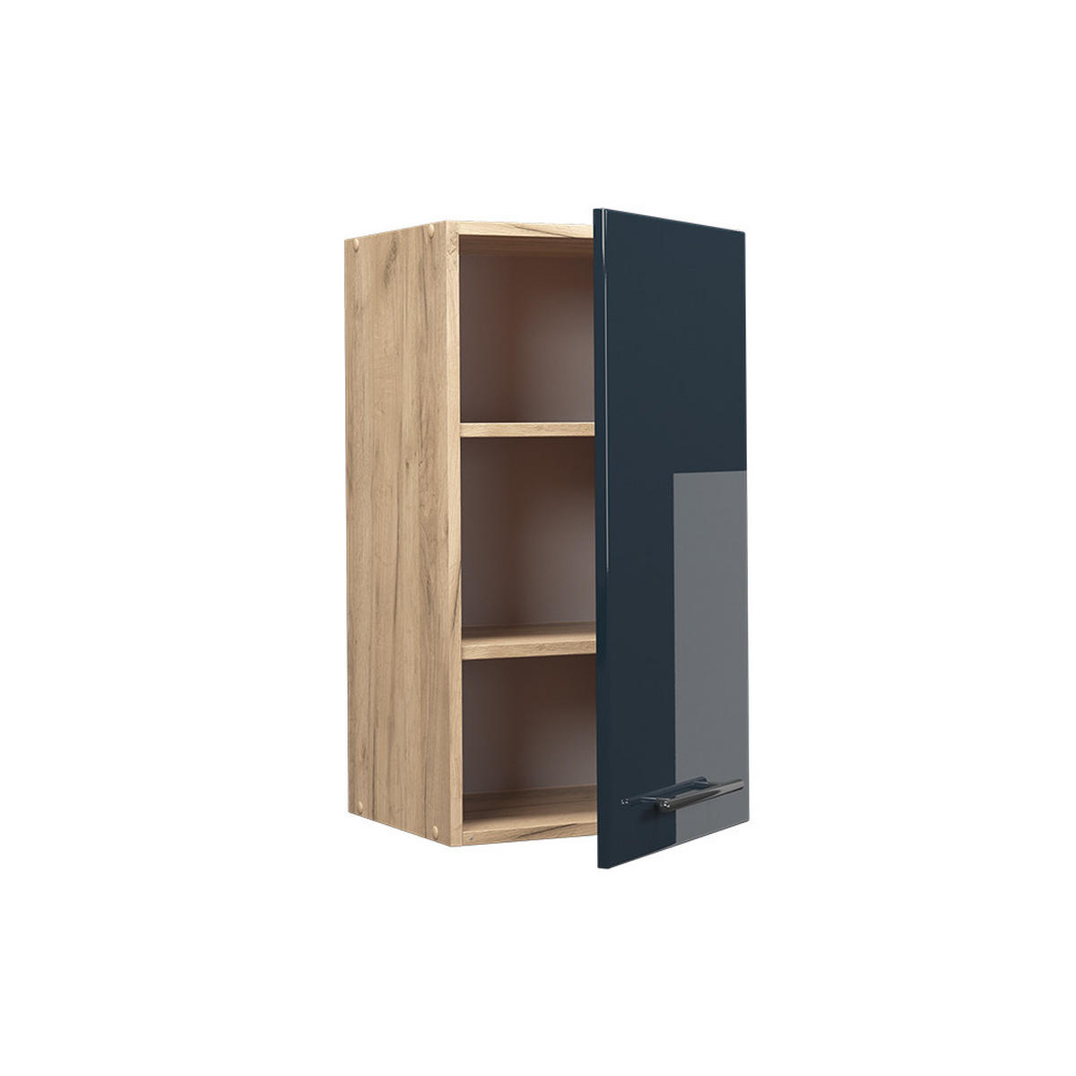 HÄNGESCHRANK Fame-Line Dunkelblau Hochglanz 40 cm - Honigeiche/Eiche Wotan, Holzwerkstoff (40/72/34.1cm) - Vicco