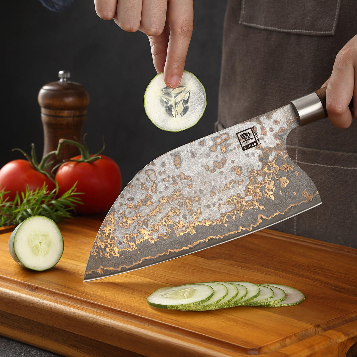 CHAI DAO 20 cm - Ahornfarben, Holz/Metall (35cm)