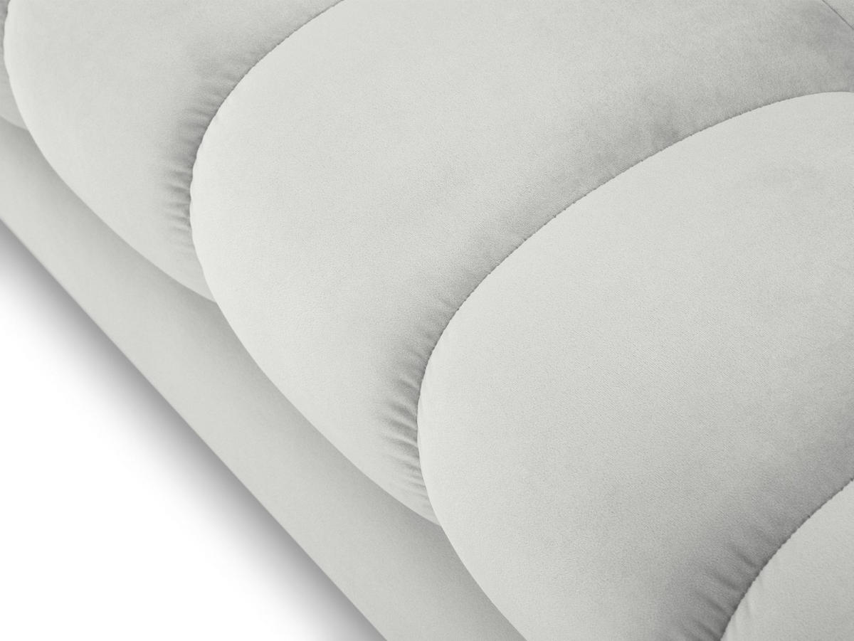 CHAISELONGUE rechts Mamaia aus Samt silber - Silberfarben, Textil (102/75/185cm) - Micadoni