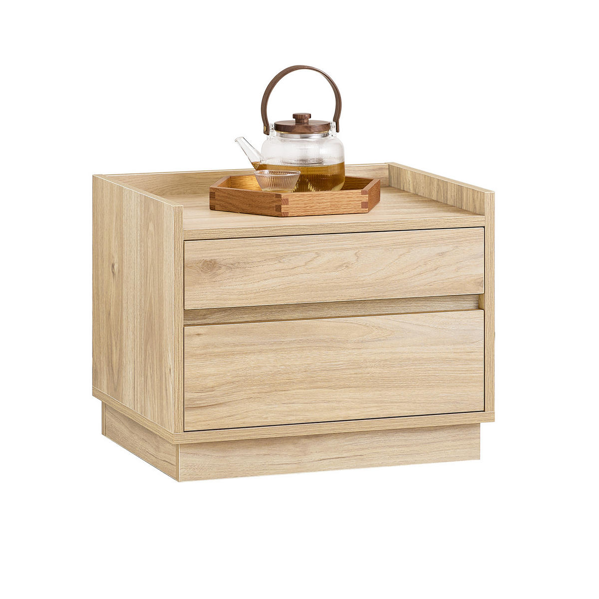 NACHTTISCH Natur - Naturfarben, Holzwerkstoff (50/40/40cm) - SoBuy