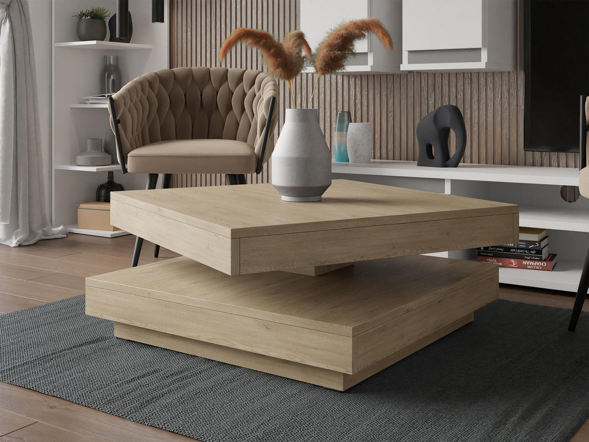 COUCHTISCH Nenani - Eichefarben, Holzwerkstoff (70/70/34cm) - MIRJAN24