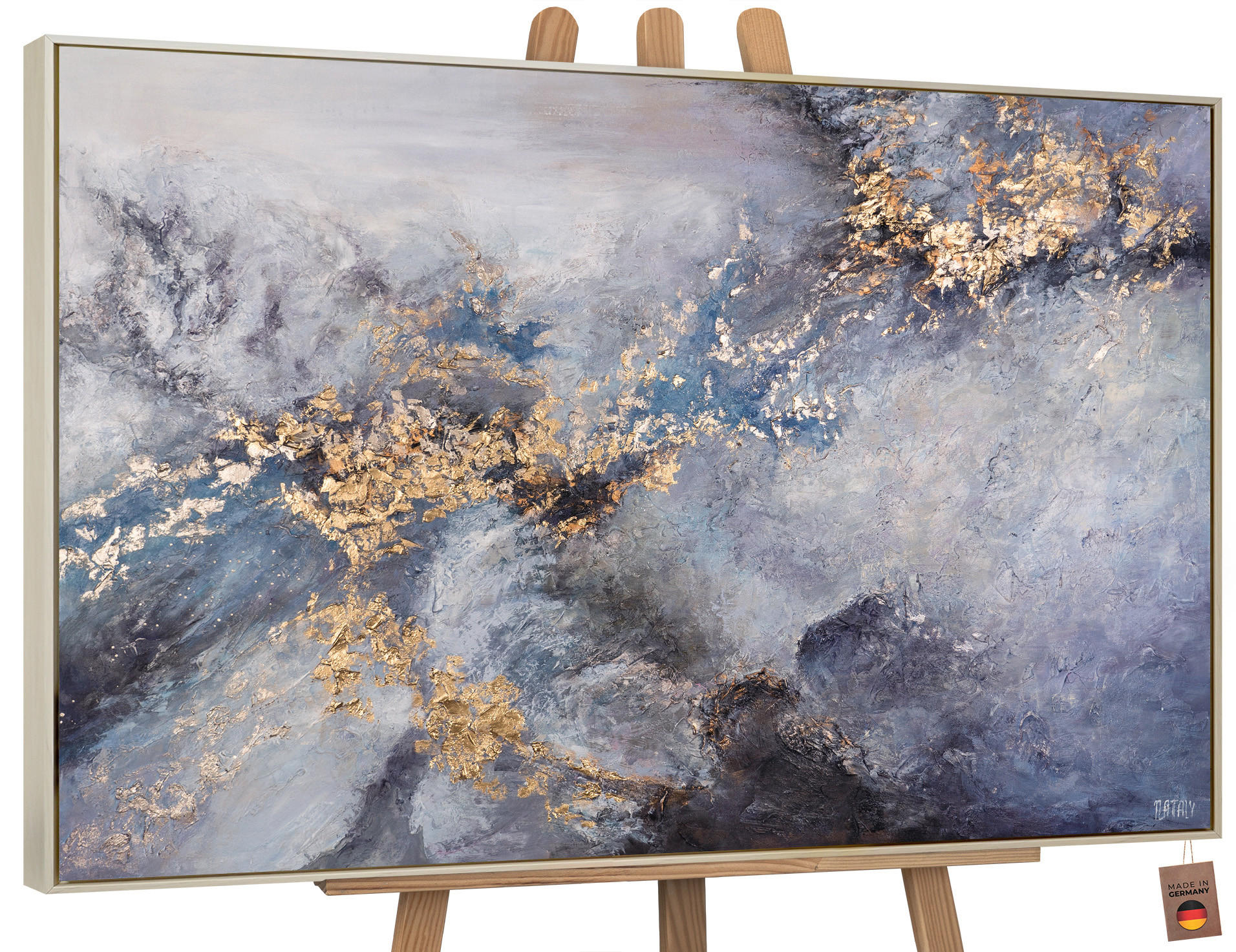 GEMÄLDE Renaissance Schattenfugenrahmen Beige 140x100 cm - Beige, Holz (140/100cm) - YS-art gallery