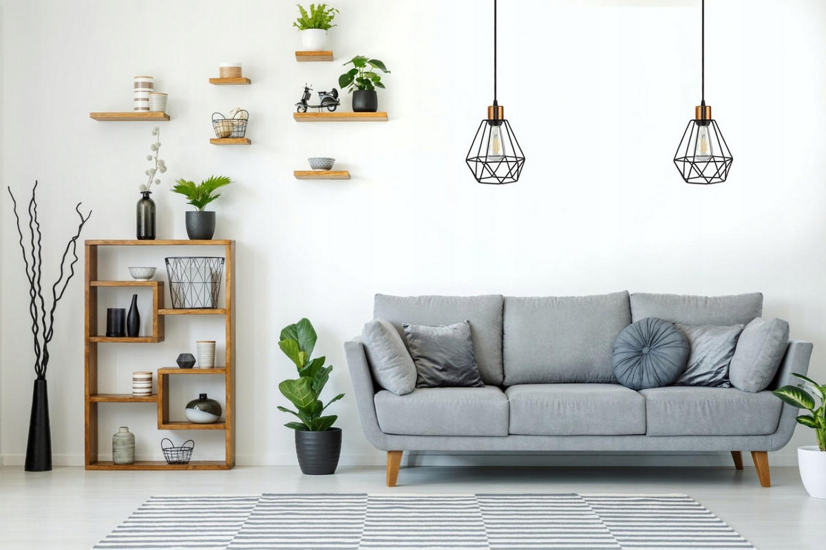 PENDELLEUCHTE EDISON II - Goldfarben/Schwarz, Metall (20/20/100cm) - kiki design
