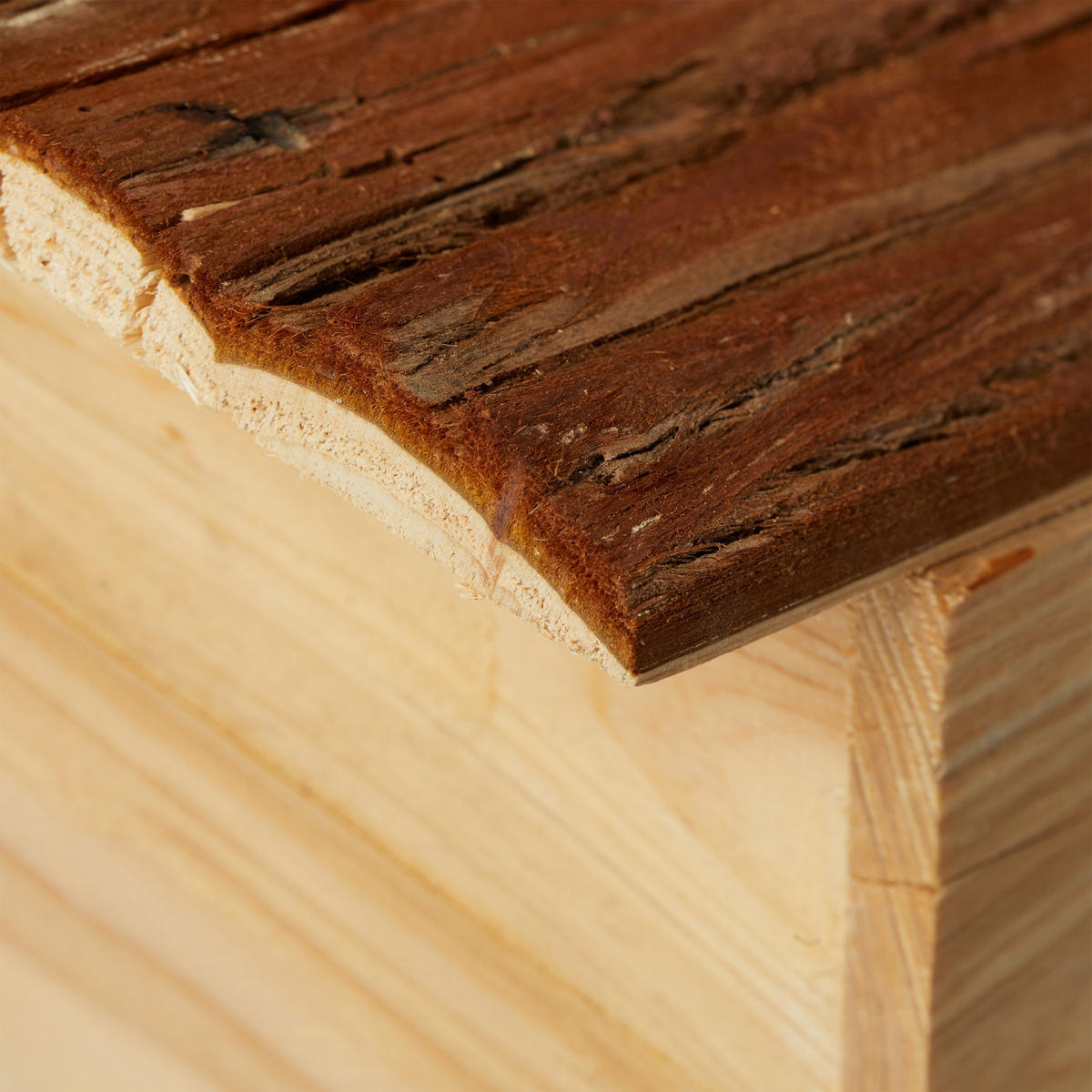 IGELHAUS Natur Tannenholz 22,5x32x27 cm - Hellbraun, Holz (32/22.5/27cm) - Relaxdays