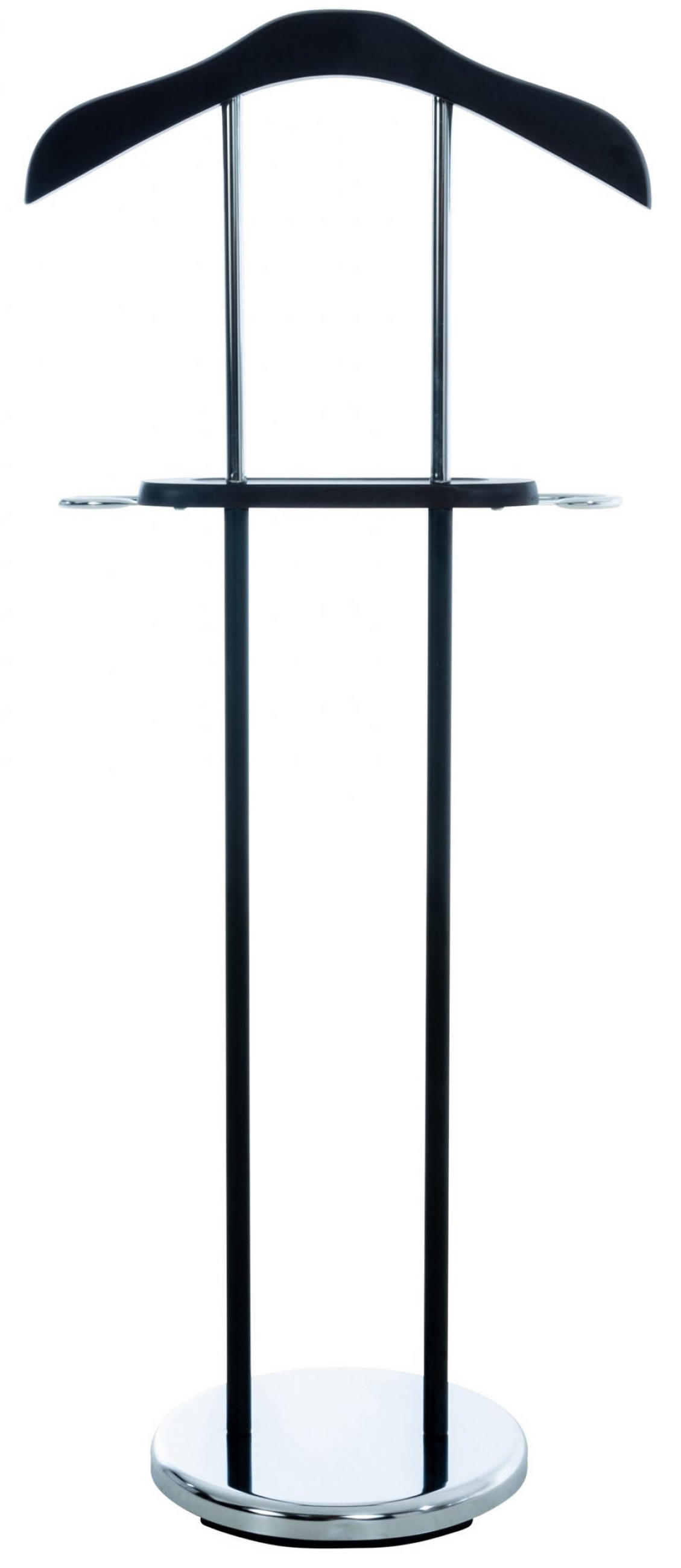 HERRENDIENER Metall schwarz - Schwarz, Metall (43/109/28cm) - CLP
