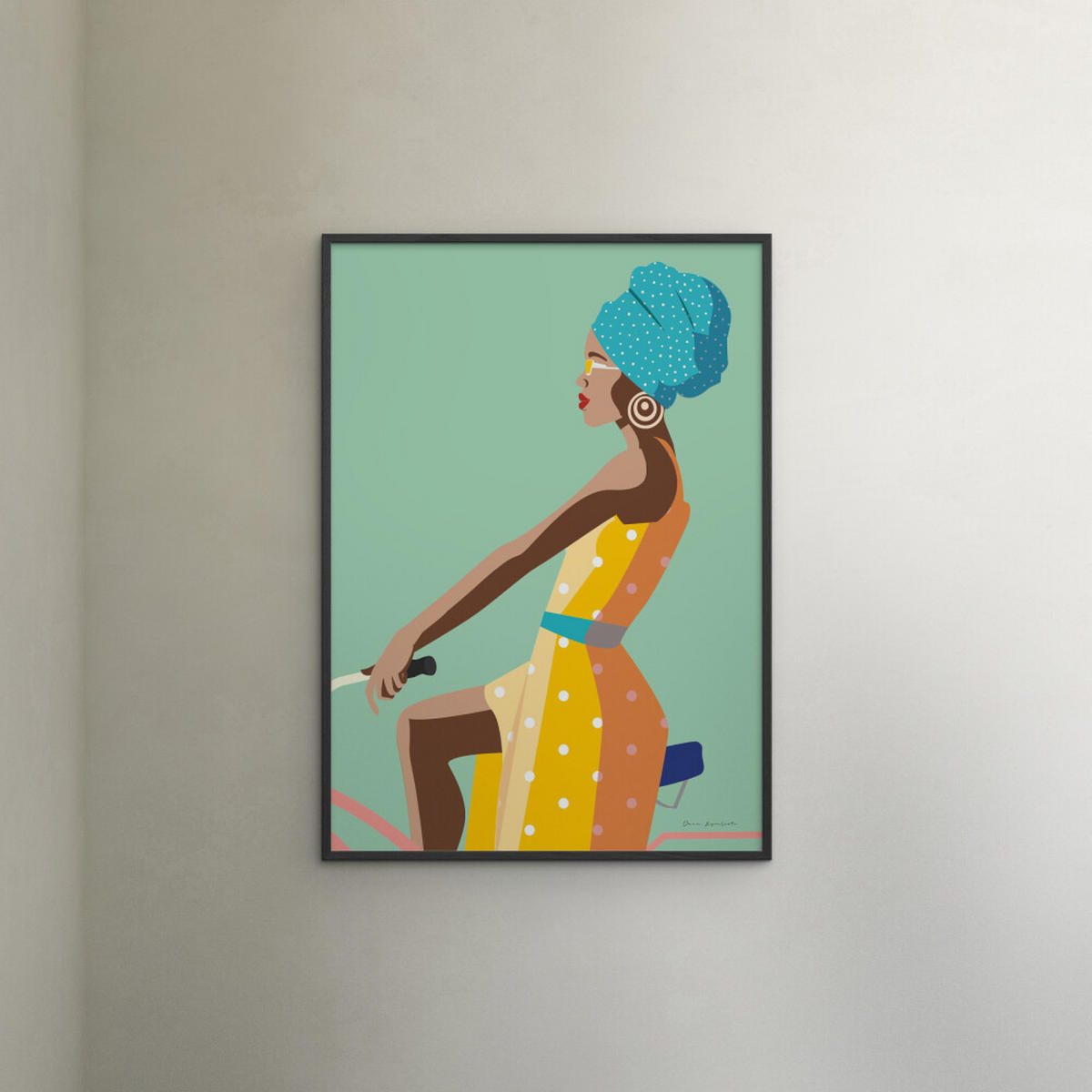 POSTER mit Rahmen Wild Apple - Summer Girl II - Multicolor/Schwarz, Holz/Papier (70/100cm) - Poster&Frame