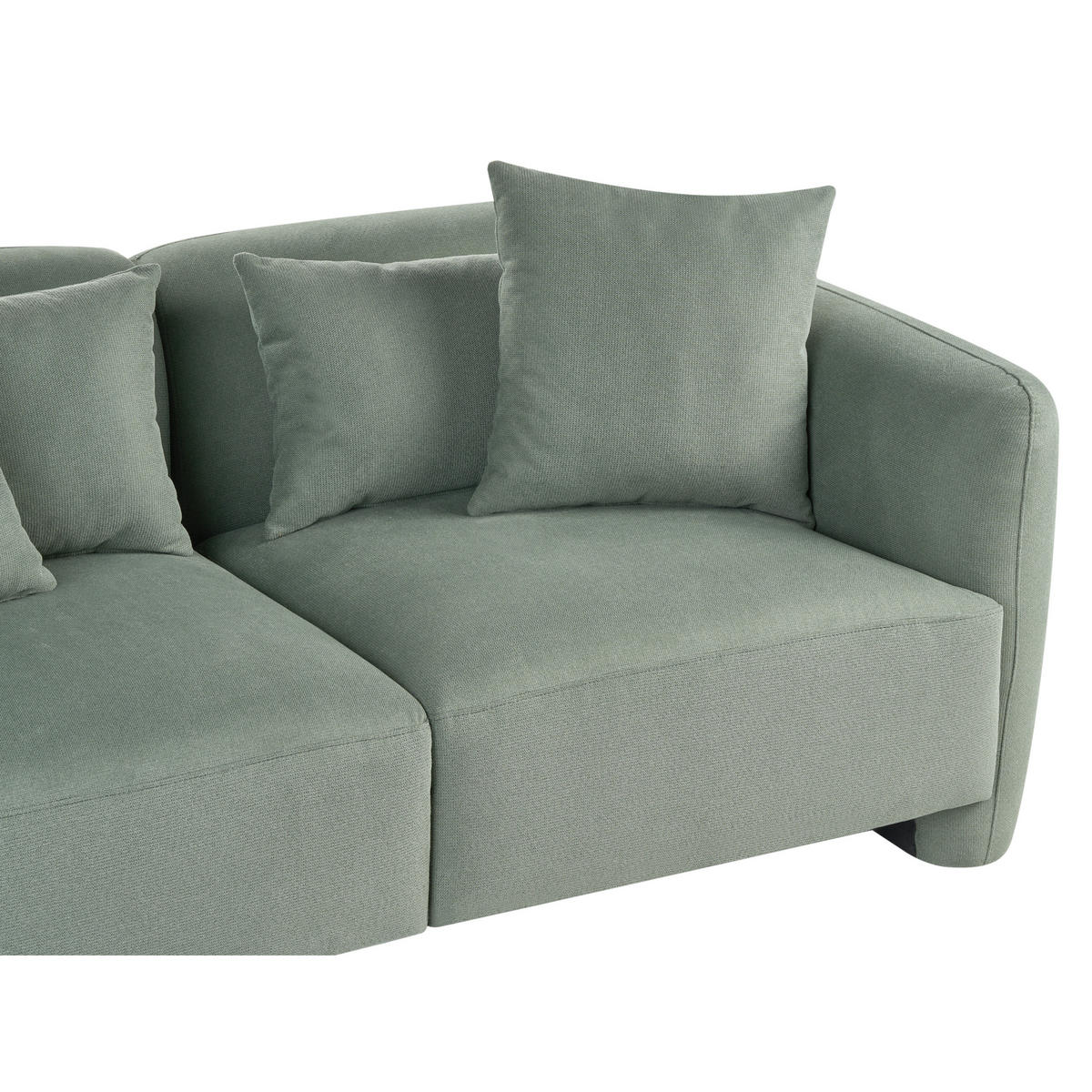 POHOVKA 3-místná Látka Světle zelená Ekenes - světle zelená, textil (182/72/90cm) - Beliani