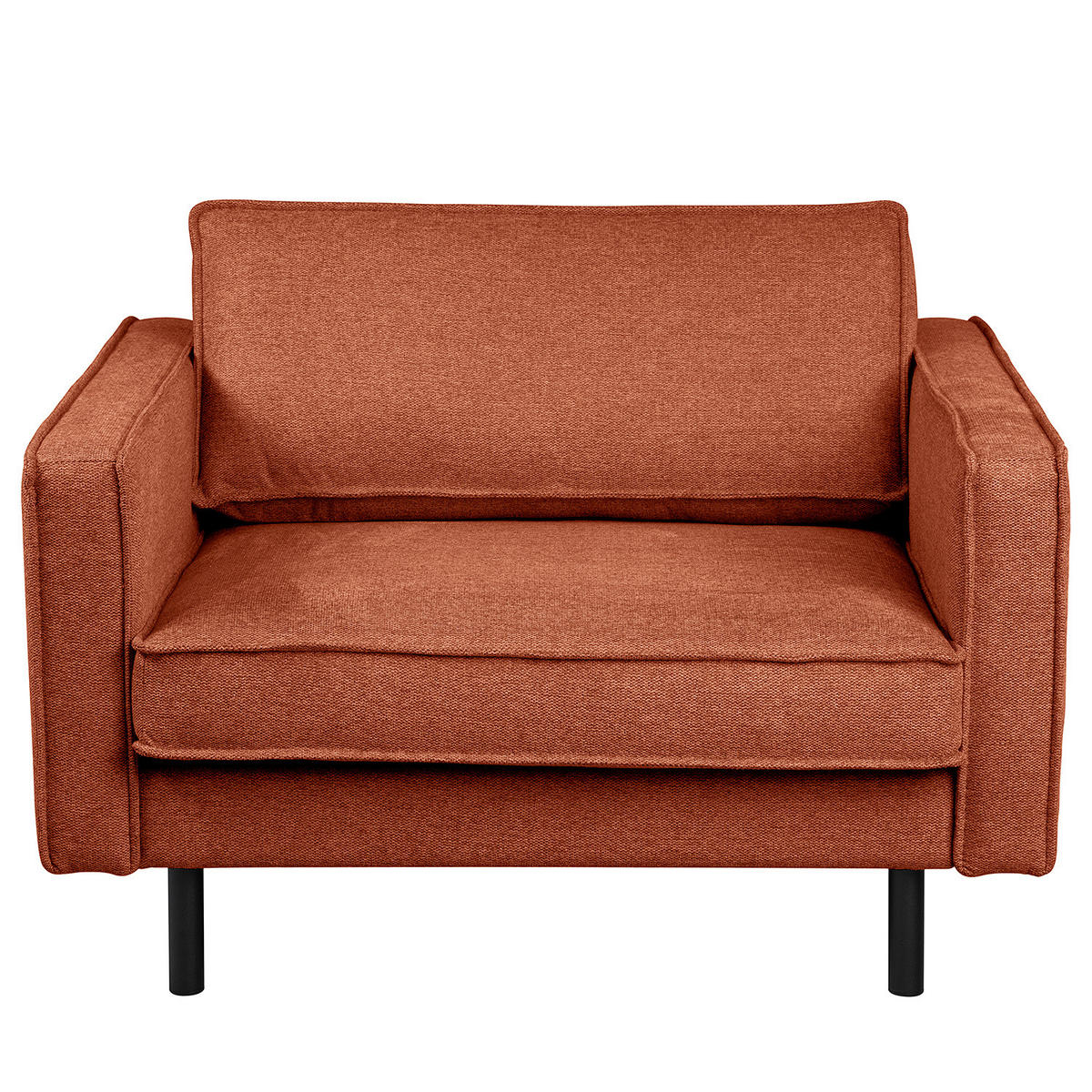 XL SESSEL - Terracotta/Schwarz, Wellpappe/Textil (117/81/96cm) - home24