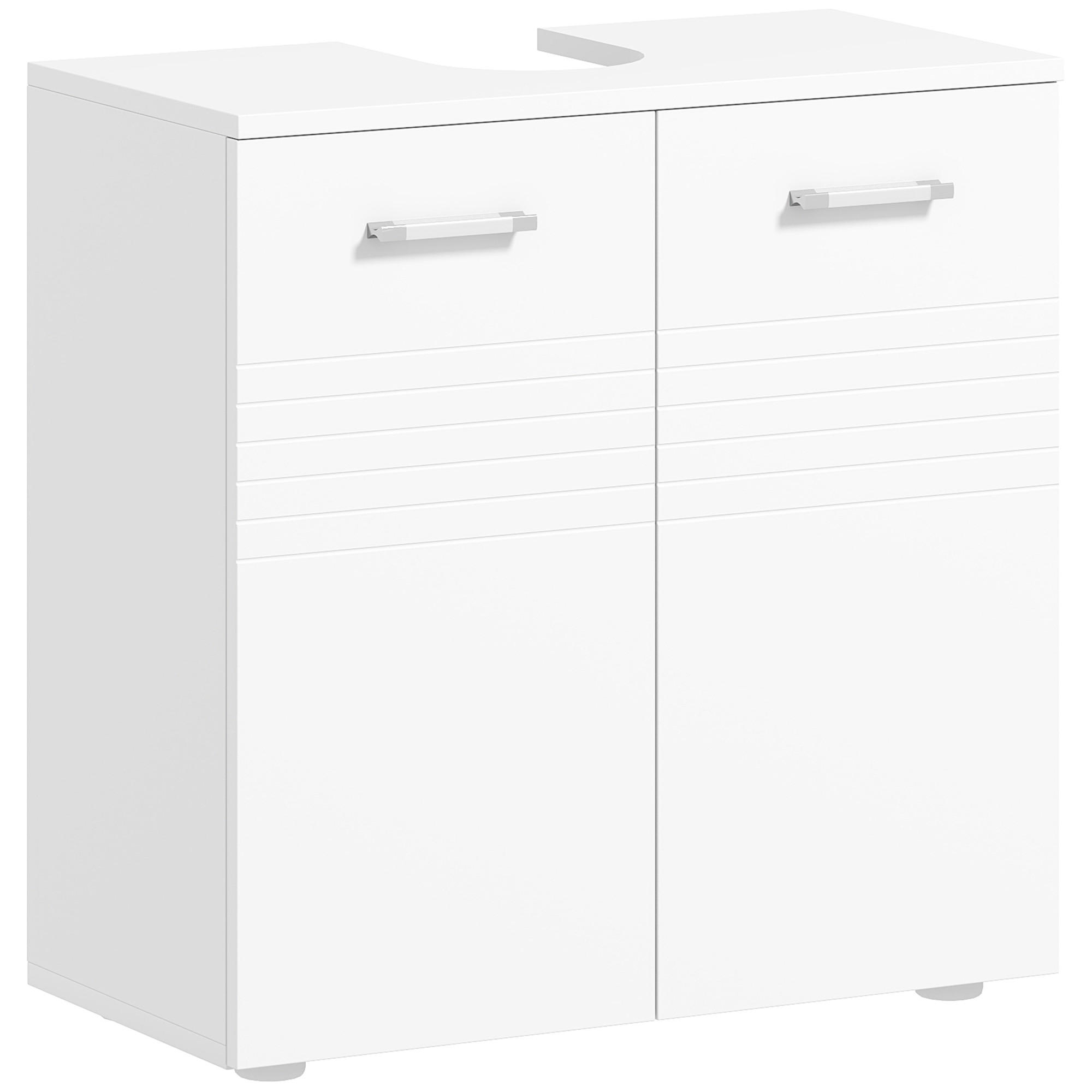 WASCHBECKENUNTERSCHRANK Weiß 1 Stück - Weiß, Kunststoff (60/62.5/30cm) - GiPP