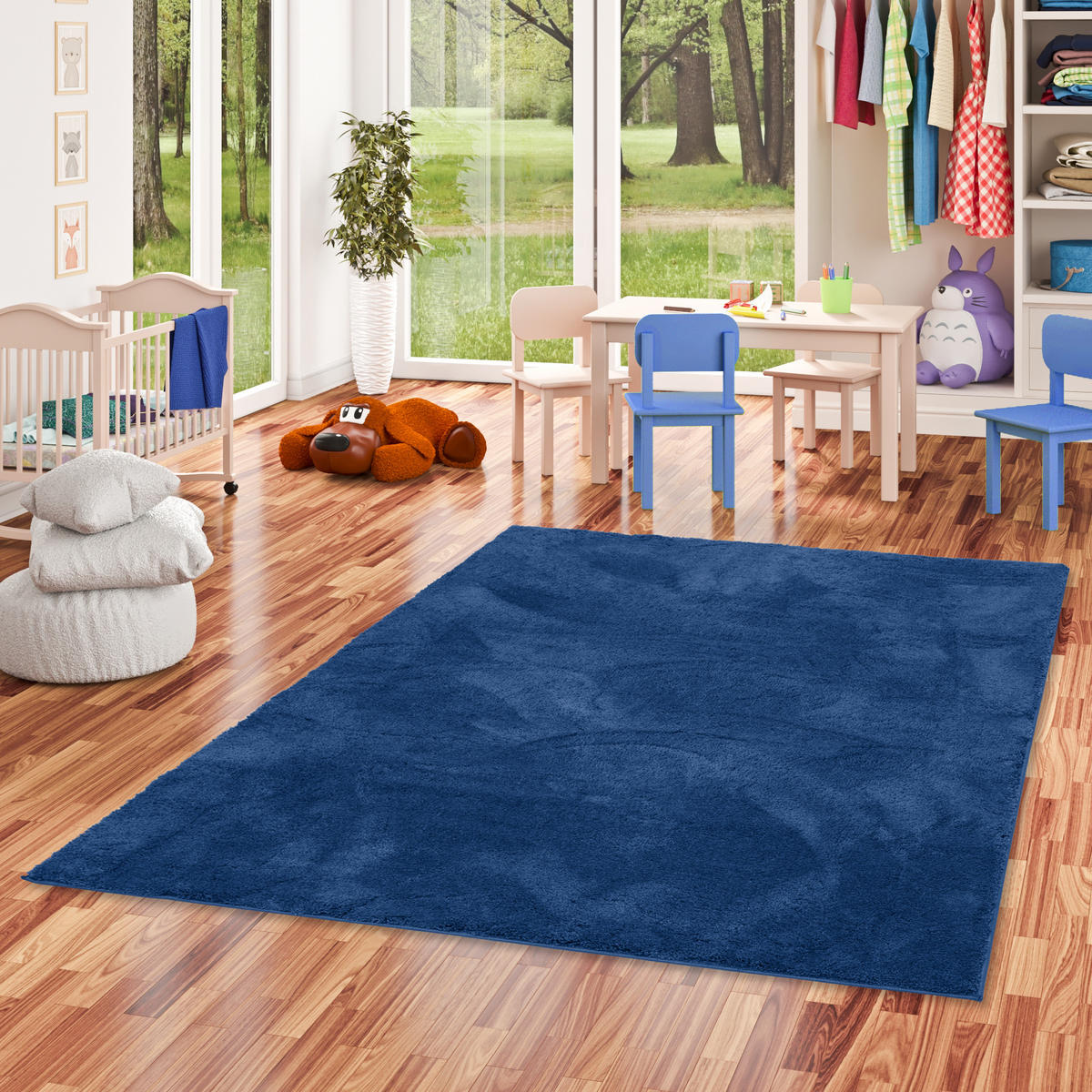 KINDERTEPPICH SUPER SOFT HOCHFLOR SILKY KIDS - Dunkelblau, Textil (80/150cm) - Pergamon