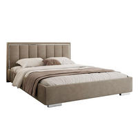 POLSTERBETT AURELIA SILVER mit Stauraum und Metallrahmen 160x200 French Velvet 656 - Beige, Textil (160/200cm) - Lookway