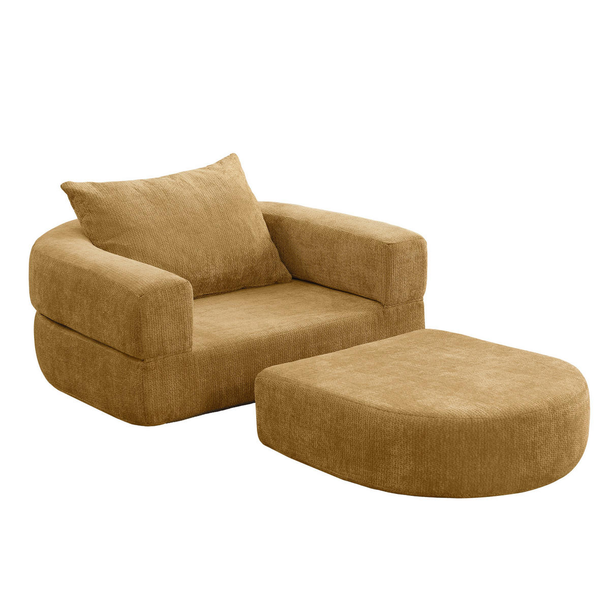 SOFA modulare Wohnlandschaft Chenille Yellow - Gelb, Kunststoff (90/41/101cm) - Meubliv