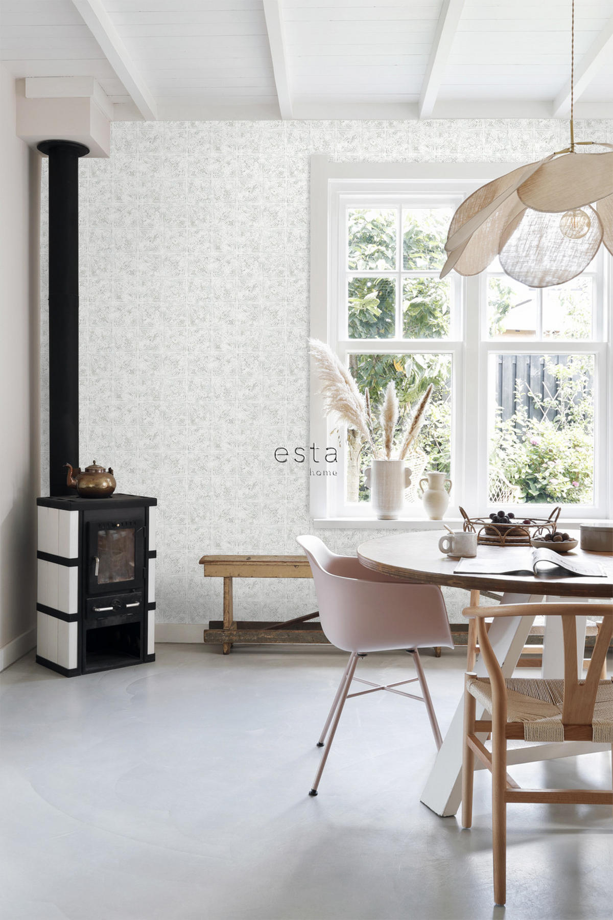 TAPETE Fliesenmuster 53 cm x 10.05 m - Grau, Papier (53/1000cm) - ESTAhome