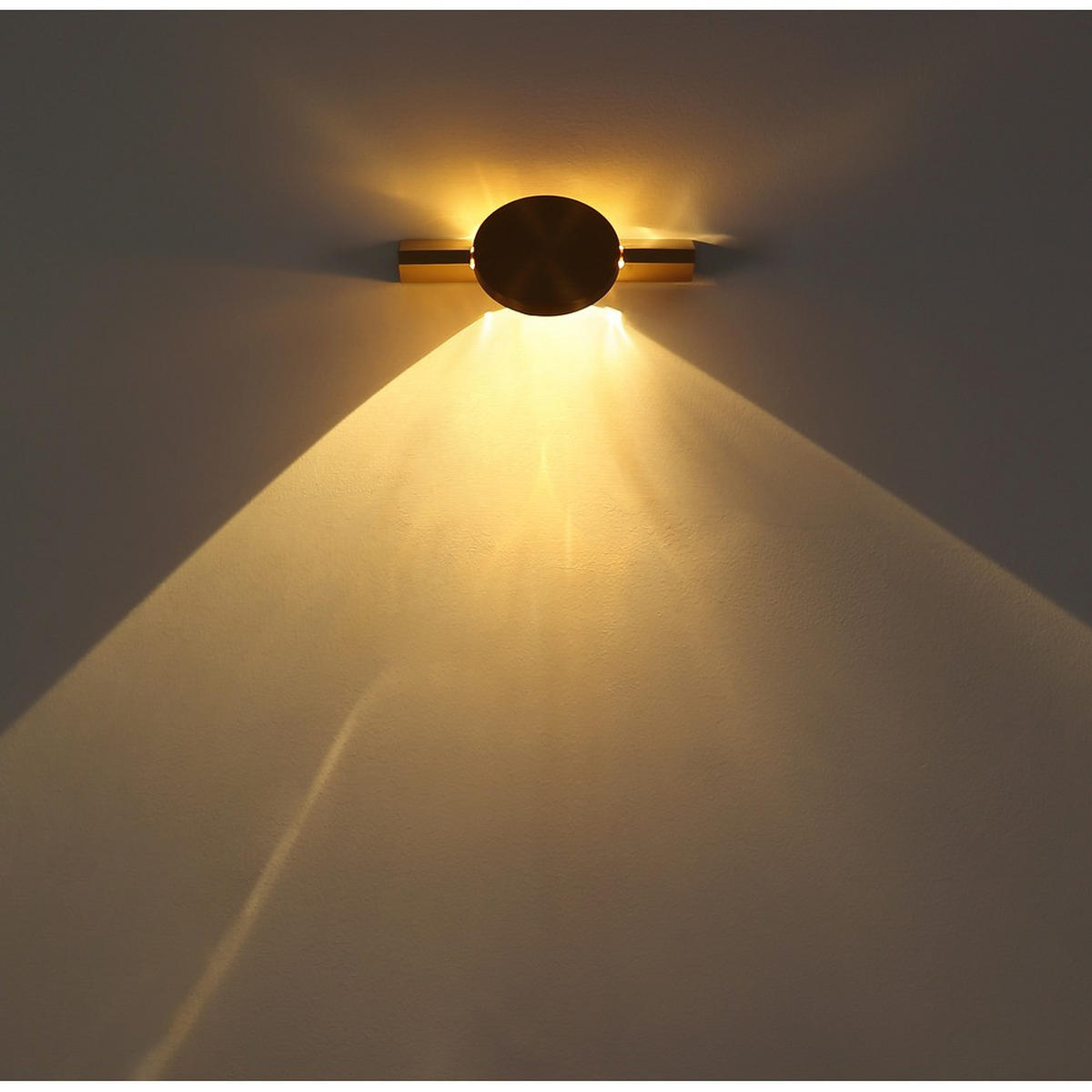 LED WANDLEUCHTE JASPER, Messing, Metall - Messingfarben, Metall (10/20/12cm) - Globo Lighting