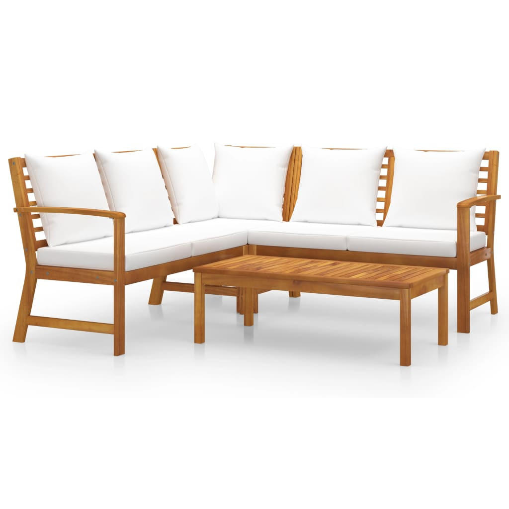 GARTENSET Reichley 4-teilig - Creme, Holzwerkstoff - Nettlife