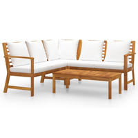 GARTENSET Reichley 4-teilig - Creme, Holzwerkstoff - Nettlife