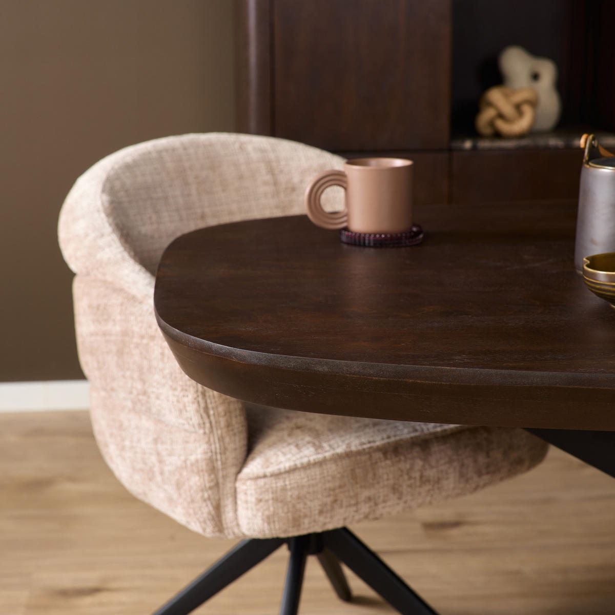 ESSTISCH Madison Schwarz 90/160/76 cm - Schwarz/Braun, Holz (90/160/76cm) - Starfurn