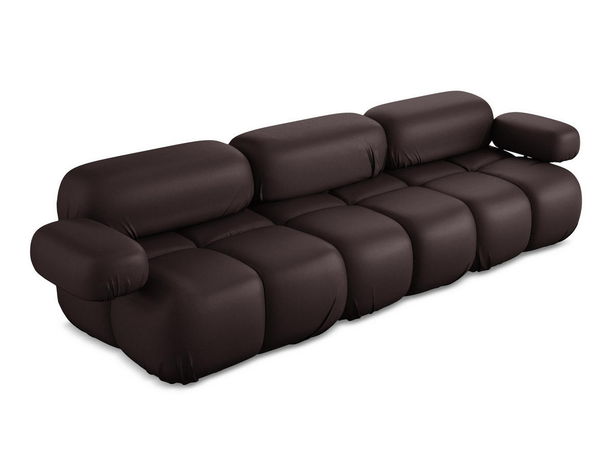 3-SITZER SOFA Kunstleder Violett - Blau/Pflaume, Leder/Kunststoff (285/70/96cm) - Makamii