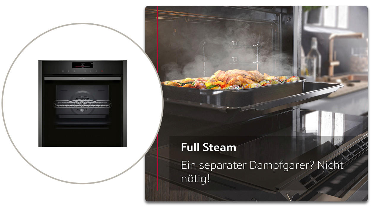 Küchen Elektroneuheiten - Intergrierter Dampfgarer
