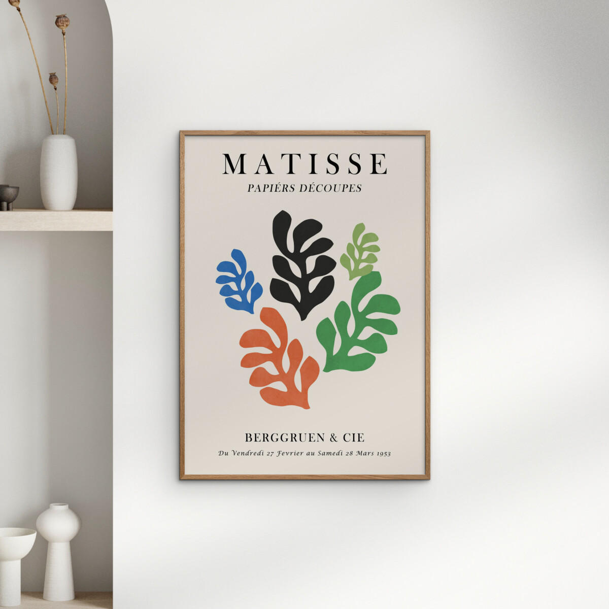 POSTER mit Rahmen Vitor Costa - Matisse floral Poster 7 - Eichefarben/Multicolor, Holz/Papier (70/100cm) - Poster&Frame