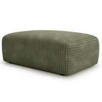 POLSTERHOCKER - Cord - Schwarz/Grün, Kunststoff/Textil (110/40/72cm) - home24