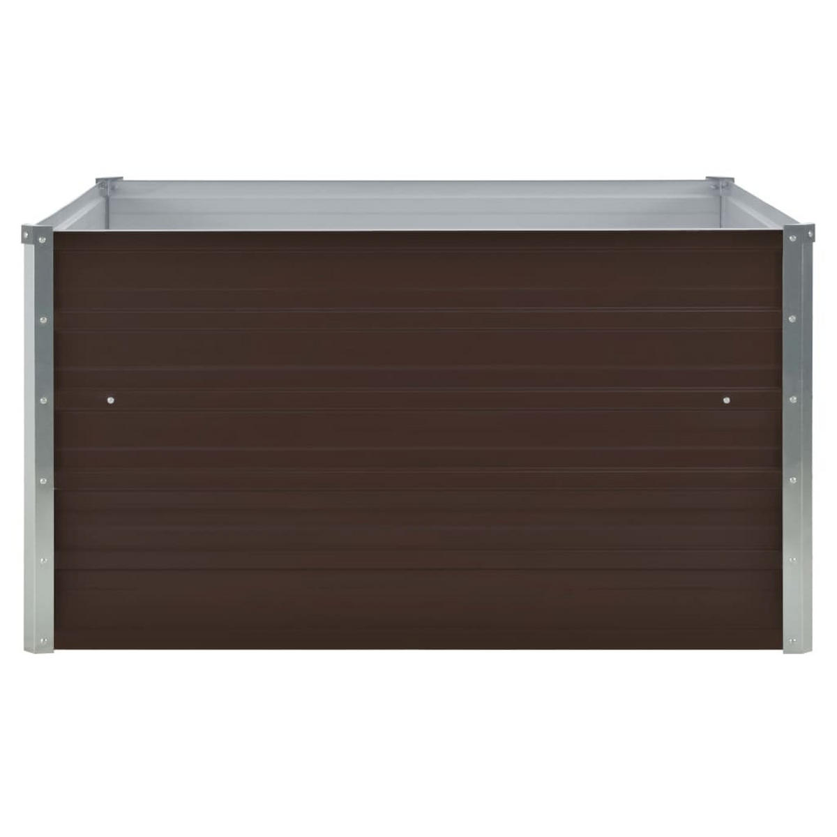 HOCHBEET 100 x 100 x 45 cm Verzinkter - Braun, Metall (100/45/100cm)