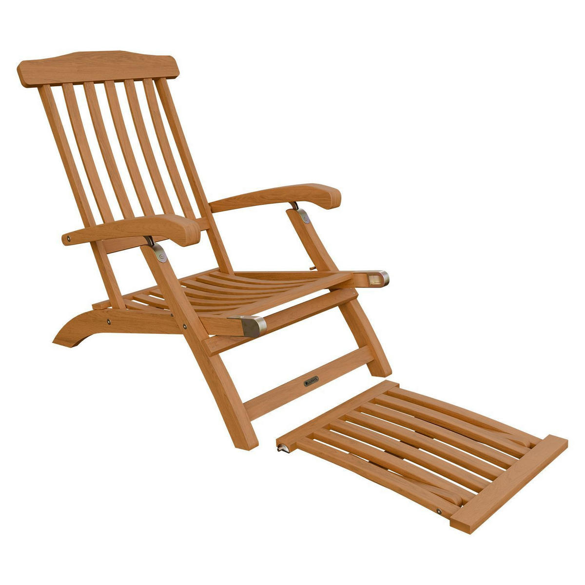 SONNENLIEGE Evia natur 196x54x95cm - Naturfarben, Holz (54/95/196cm) - Juskys