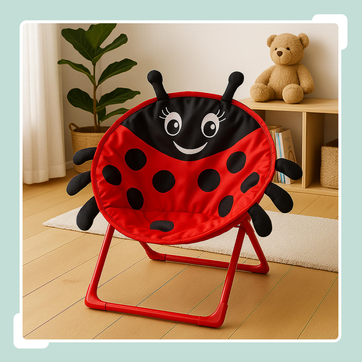 MOONCHAIR - Rot, Kunststoff/Textil (50/47/48cm) - Relaxdays