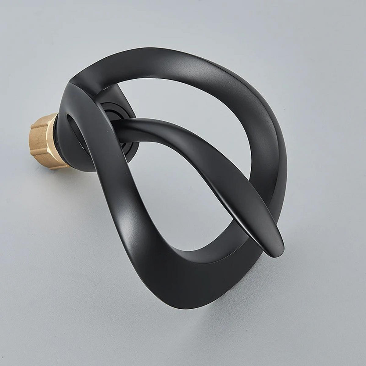 WASCHTISCHARMATUR Einhebelmischer für heißes und kaltes Wasser, Schwarz - Schwarz, Metall (16.5/13.7/8cm) - Kaket