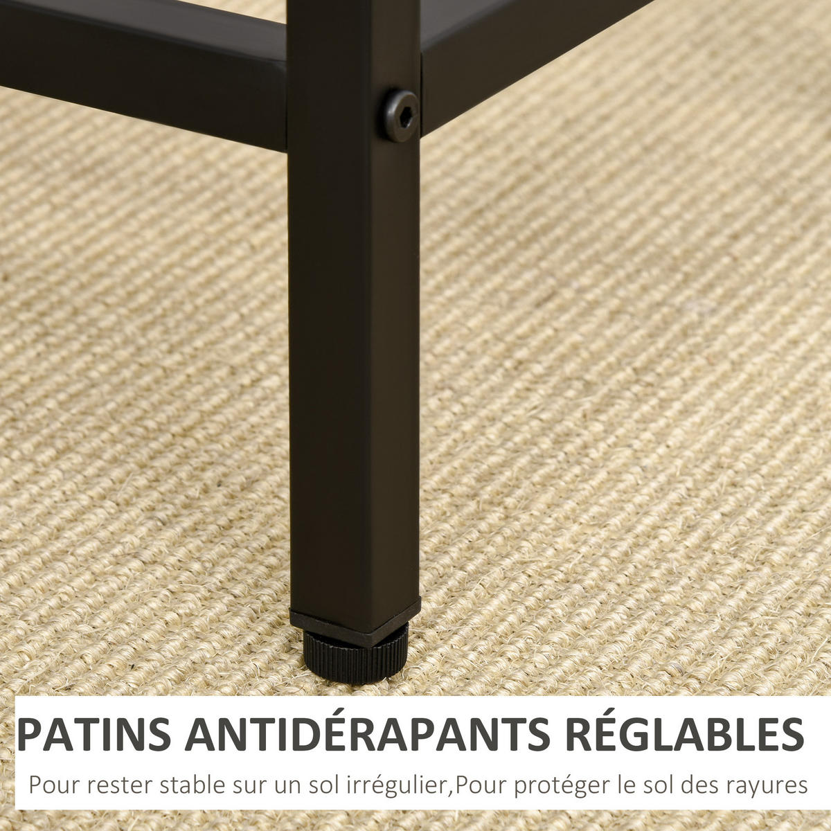 BARTISCH-SET DE-14688 Industrie-Design mit 4 Hockern Eiche hell & Schwarz - Beige, Metall (100/60/88cm) - ComfortXL
