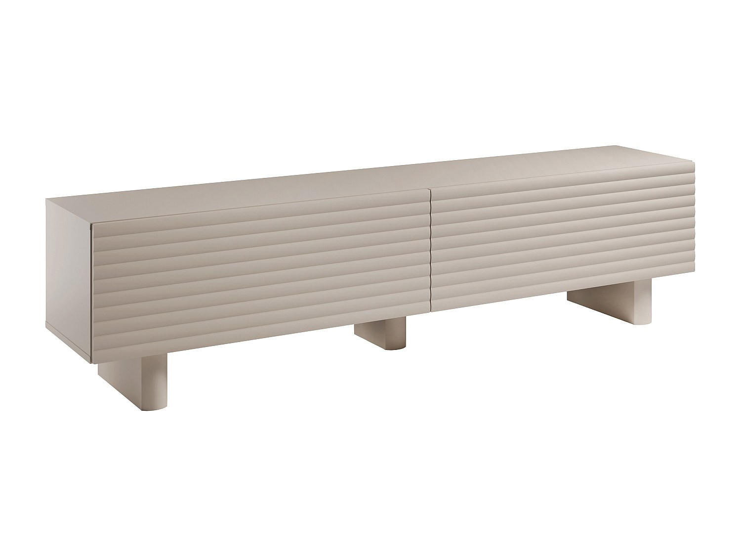 TV-MÖBEL mit 2 Türen - MDF - 180 cm - Beige - LUDIMA - Beige, Holz (180/46.1/36.8cm) - Vente-Unique