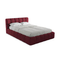POLSTERBETT mit Bettkasten und Lattenrost 160x228 Rot - Rot/Weinrot, Kunststoff/Textil (140/200cm) - Makamii