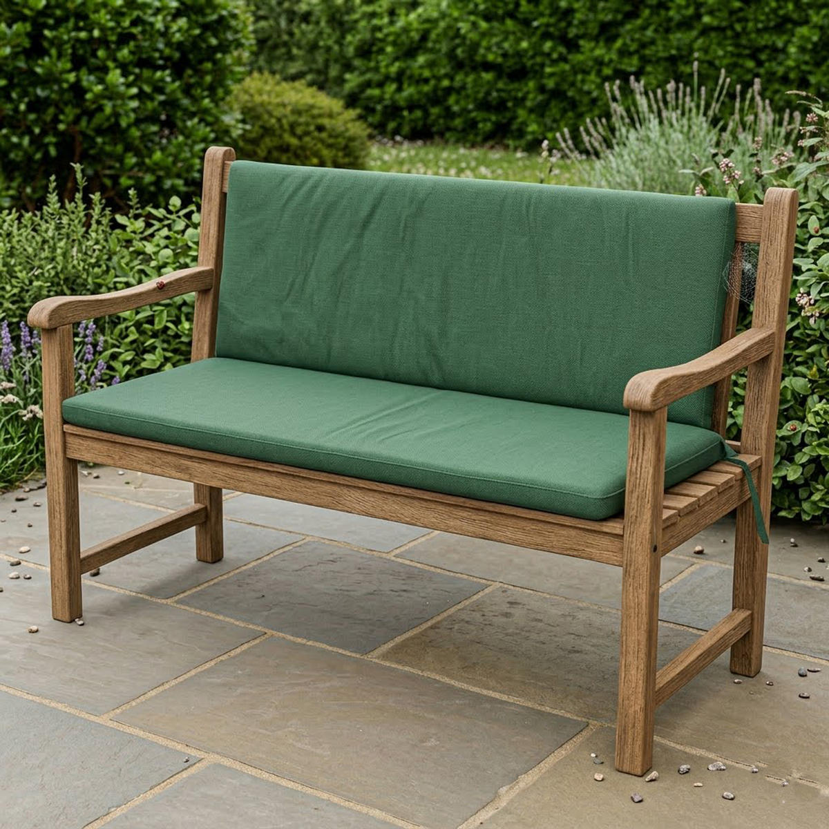 BANKAUFLAGE Oxford - 2-sitzer, dunkelgrün 98x88x7 cm - Grün, Textil (98/7/88cm) - TPFGarden
