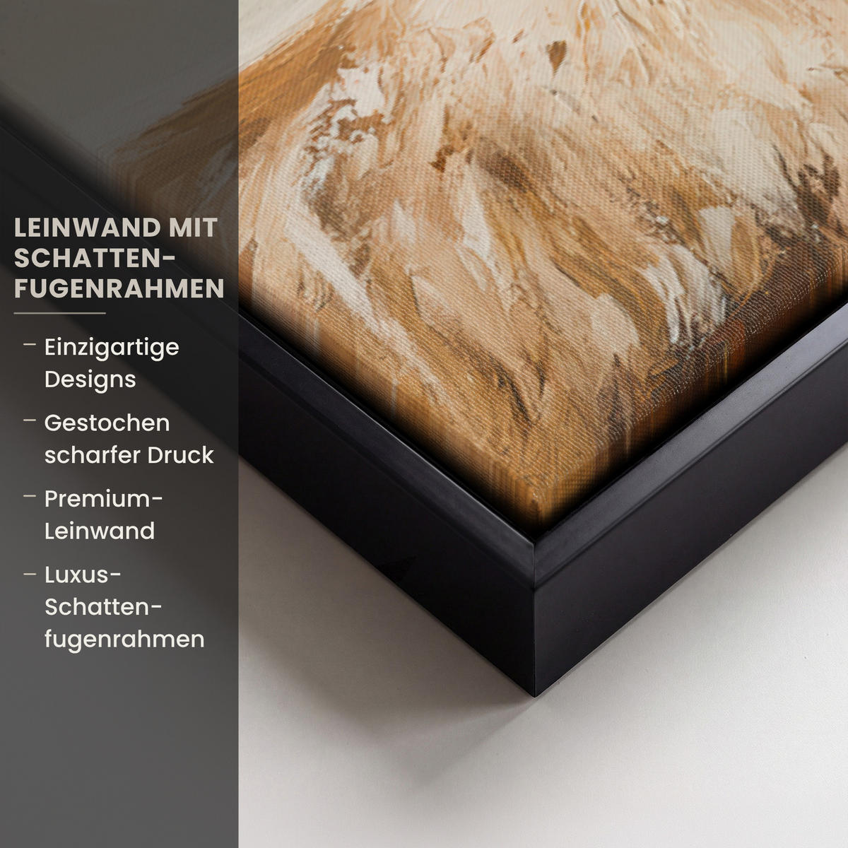 LEINWAND Bilder mit Rahmen - Weihnachtsmann - Rentier - Weihnachten - 60x40 - Rotbraun, Textil (60/40cm) - MuchoWow