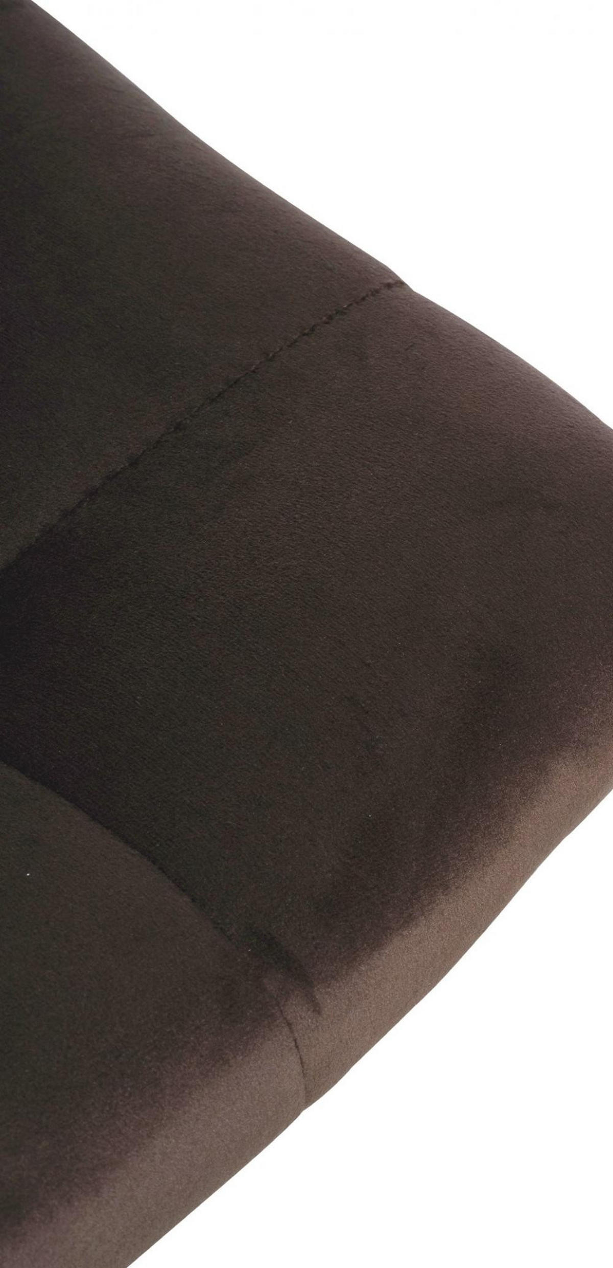 BARHOCKER Samt braun - Schwarz/Braun, Textil/Metall (43/87/46.5cm) - CLP
