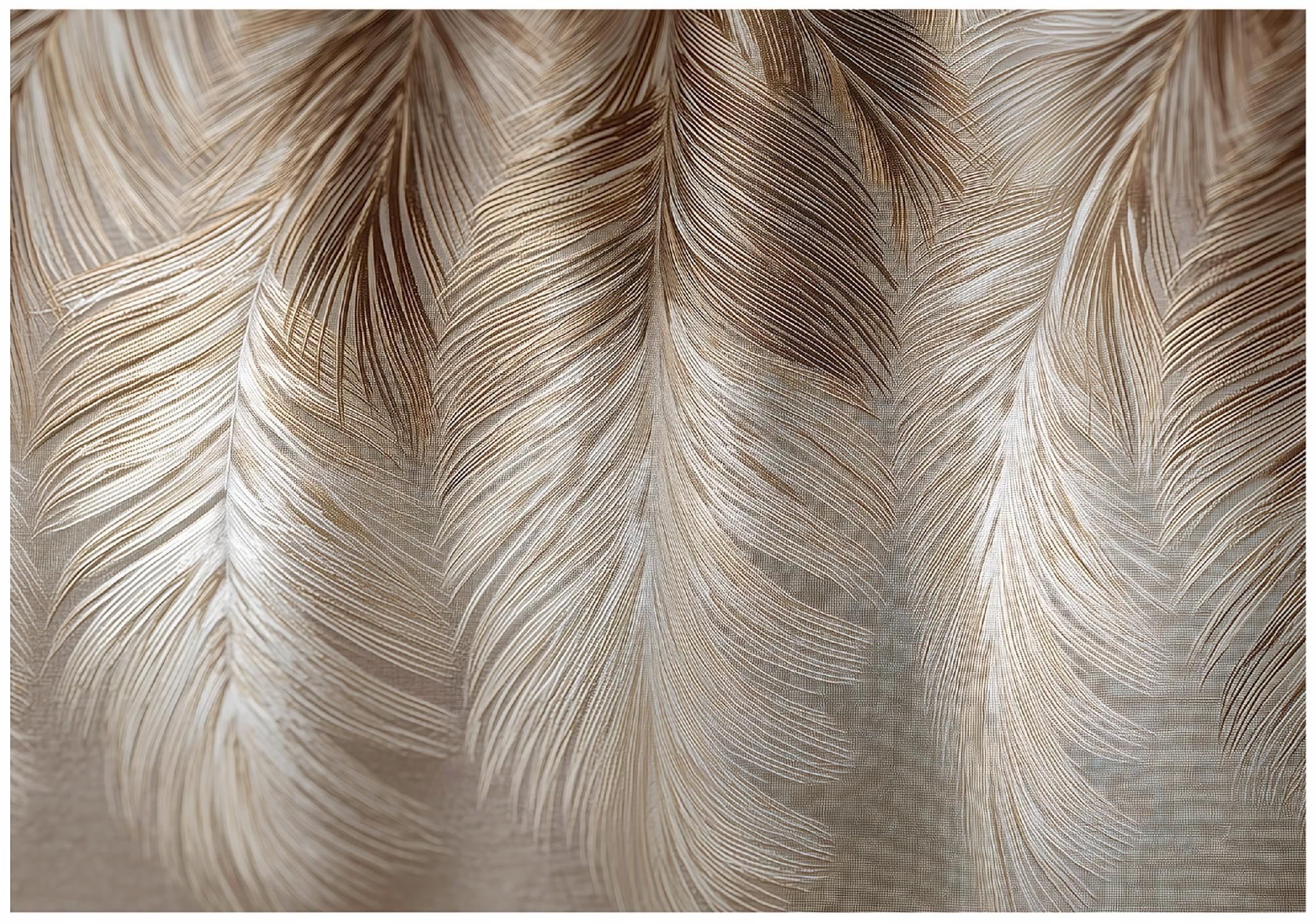 FOTOTAPETE Federn Abstrakt Braun 300x210 cm - Multicolor, Papier (300/210cm) - Wallarena