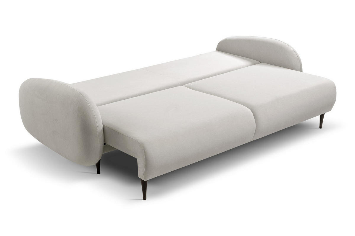 SOFA Zimny Beż SOFTI Schlaffunktion - Ecru, Textil (232/95/109cm) - Sepro Meble