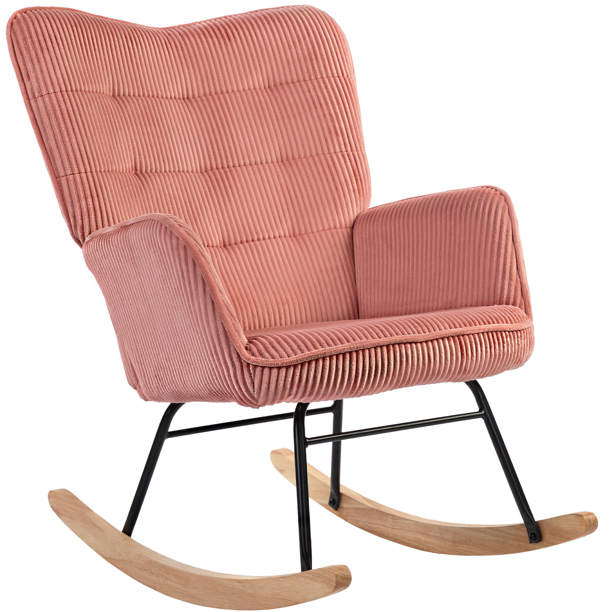 HOJDACIA stolička 98/71/101 cm, polyester, ružové - ružová, textil (98/101/71cm) - BEAOK