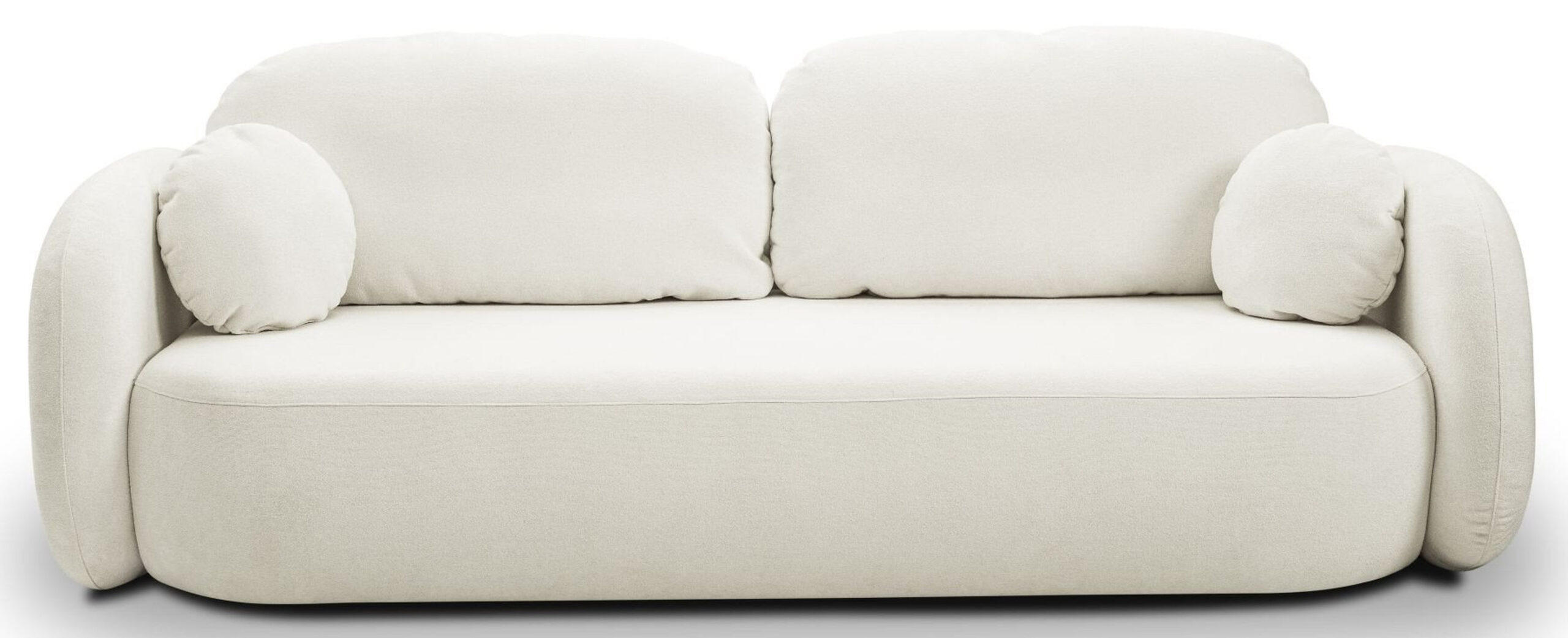 SCHLAFSOFA LIO, Sofa mit Schlaffunktion und Bettkasten, Farbe: Weiß, Velourstoff - Weiß, Textil (238/86/101cm) - Sepro Meble