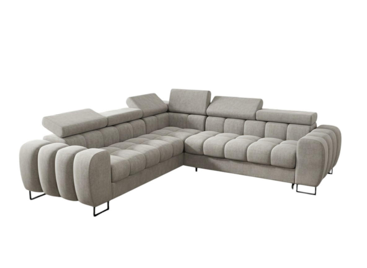ECKSOFA Bastien Mit Schlaffunktion - Grau, Holzwerkstoff/Textil (260/260cm) - Fun Möbel